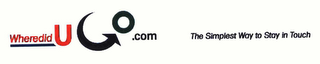 WHEREDIDUGO.COM THE SIMPLEST WAY TO STAY IN TOUCH logo
