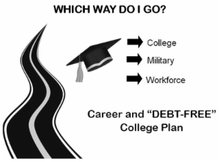 WHICH WAY DO I GO? COLLEGE MILITARY WORKFORCE CAREER AND "DEBT-FREE" COLLEGE logo