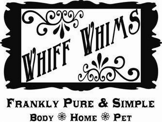 WHIFF WHIMS FRANKLY PURE & SIMPLE BODY HOME PET logo