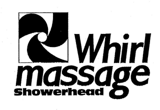 WHIRL MASSAGE SHOWERHEAD logo