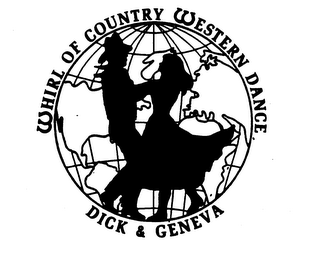 WHIRL OF COUNTRY WESTERN DANCE DICK & GENEVA logo