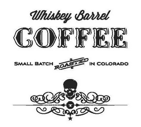 WHISKEY BARREL COFFEE SMALL BATCH ROASTED IN COLORADO logo