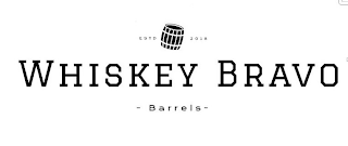 WHISKEY BRAVO BARRELS ESTD 2018 logo