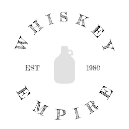 WHISKEY EMPIRE, EST 1980 logo