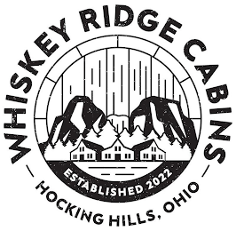 WHISKEY RIDGE CABINS ESTABLISHED 2022 HOCKING HILLS, OHIO logo