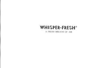 WHISPER-FRESH A FRESH BREATH OF AIR logo
