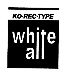 WHITE ALL KO-REC-TYPE logo
