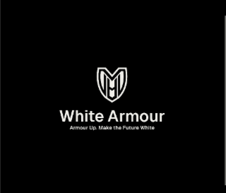 WHITE ARMOUR ARMOUR UP. MAKE THE FUTURE WHITE logo