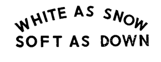 WHITE AS SNOW SOFT AS DOWN logo