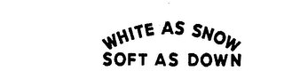 WHITE AS SNOW-SOFT AS DOWN logo