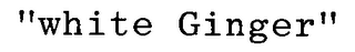 "WHITE GINGER" logo