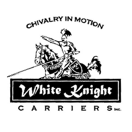 WHITE KNIGHT CARRIERS INC. CHIVALRY IN MOTION logo