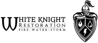 WHITE KNIGHT RESTORATION FIRE - WATER -STORM logo
