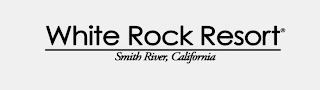 WHITE ROCK RESORT. SMITH RIVER, CALIFORNIA. logo