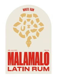 WHITE RUM 40% ALC/VOL 750 ML MALAMALO LATIN RUM logo