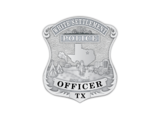WHITE SETTLEMENT POLICE EST. 1838 OFFICER TX logo