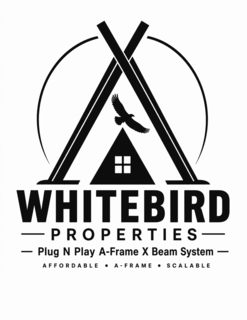 WHITEBIRD PROPERTIES PLUG N PLAY A-FRAME X BEAM SYSTEM AFFORDABLE · A-FRAME · SCALABLE logo