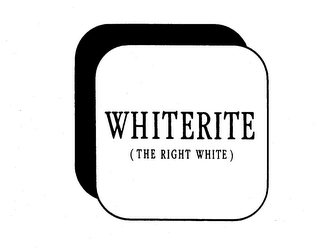 WHITERITE (THE RIGHT WHITE) logo