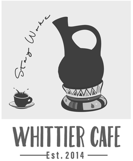WHITTIER CAFE EST. 2014 STAY WOKE logo