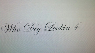 WHO DEY LOOKIN 4 logo