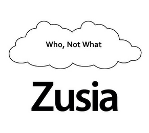 WHO, NOT WHAT ZUSIA logo