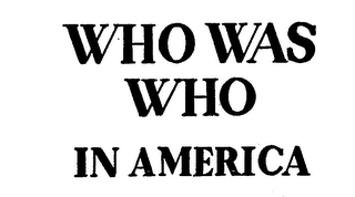 WHO WAS WHO IN AMERICA logo