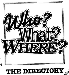 WHO? WHAT? WHERE? THE DIRECTORY logo
