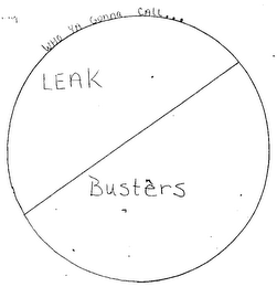 WHO YA GONNA CALL...LEAK BUSTERS logo