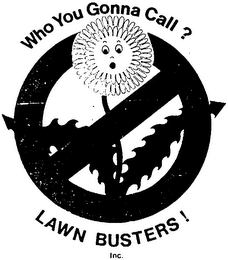 WHO YOU GONNA CALL? LAWN BUSTERS! logo