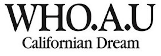 WHO.A.U CALIFORNIAN DREAM logo