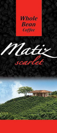 WHOLE BEAN COFFEE MATIZ SCARLET logo