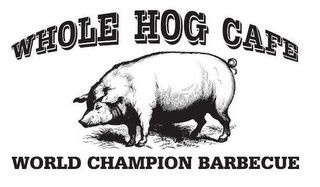 WHOLE HOG CAFE WORLD CHAMPION BARBECUE logo