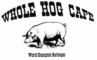 WHOLE HOG CAFE WORLD CHAMPION BARBEQUE logo