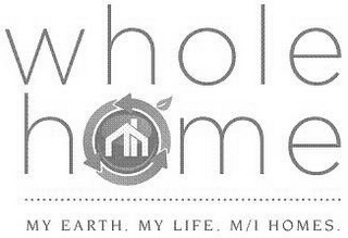WHOLE HOME MY EARTH MY LIFE M/I HOMES logo