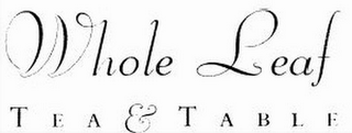 WHOLE LEAF TEA AND TABLE logo