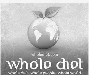 WHOLEDIET.COM WHOLE DIET WHOLE DIET. WHOLE PEOPLE. WHOLE WORLD. logo