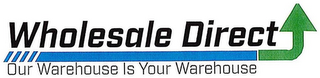 WHOLESALE DIRECT OUR WAREHOUSE IS YOUR WAREHOUSE logo