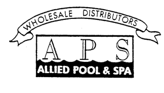WHOLESALE DISTRIBUTORS A P S ALLIED POOL & SPA logo