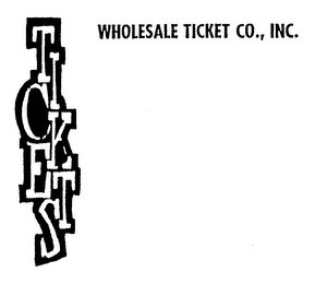 WHOLESALE TICKET CO., INC. TICKETS logo