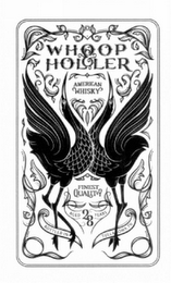WHOOP & HOLLER, AMERICAN WHISKEY, FINEST QUALITY, AGED 28 YEARS, BOTTLED IN TULLAHOMA, TN logo