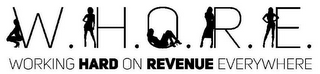 W.H.O.R.E. WORKING HARD ON REVENUE EVERYWHERE logo