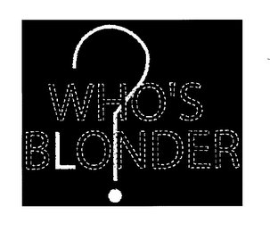 WHO'S BLONDER ? logo