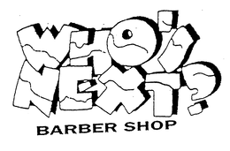 WHO'S NEXT? BARBER SHOP logo