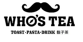 WHO'S TEA TOAST PASTA DRINK logo