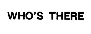 WHO'S THERE logo
