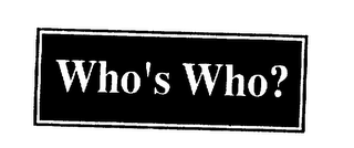WHO'S WHO? logo