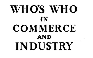 WHO'S WHO IN COMMERCE & INDUSTRY logo