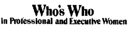 WHO'S WHO IN PROFESSIONAL AND EXECUTIVE WOMEN logo