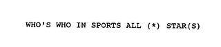 WHO'S WHO IN SPORTS ALL (*) STAR (S) logo