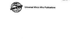 WHO'S WHO UNIVERSAL WHO'S WHO PUBLICATIONS logo